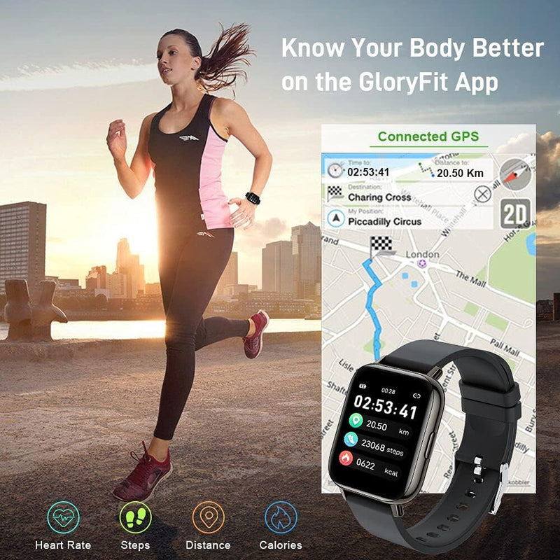 Smart Watch 2022 Ver. Watches for Men Women, Fitness Tracker 1.69" Touch Screen Smartwatch Fitness Watch Heart Rate Monitor, IP68 Waterproof Pedometer Activity Tracker Sleep Monitor for Android Ios