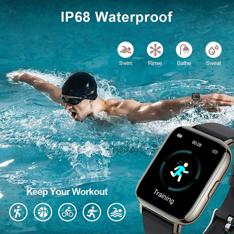 Smart Watch 2022 Watches for Men Women, Fitness Tracker 1.69" Touch Screen Smartwatch Fitness Watch Heart Rate Monitor/Pedometer/Sleep Monitor, IP67 Waterproof Activity Tracker for Android Ios